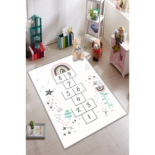 Zoomie Kids Rectangle Aneil Area Rug with NonSlip Backing Wayfair